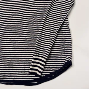 Madewell Stripe-Mix Ashbury Mockneck Sweater Dark‎ Indigo Navy Blue & White XXS thumbnail 11