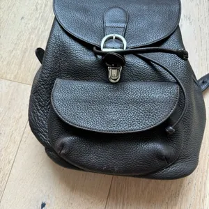 Vintage Eddie Bauer Brown Leather Rucksack Backpack thumbnail 5