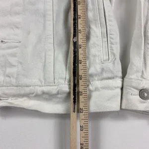 Levi Strauss & Co. Jacket Womens XS White Denim Trucker Button Front Casual thumbnail 4