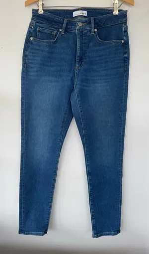 LOFT Blue Skinny Jeans High Rise Style‎ 27 / 4 Business Casual thumbnail 1