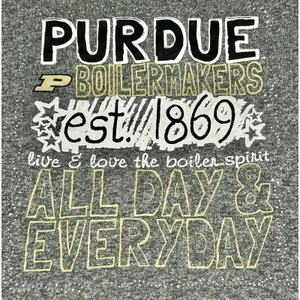 Russell Athletic Purdue Boilermakers Sweatshirt Womens Medium M Gray 3/4 Raglan Sleeve Scoop Neck thumbnail 3