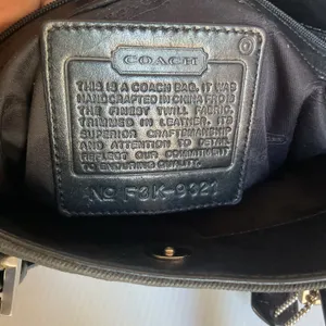 Vintage Coach F3K-9321 Black Twill Leather Trim Tote Shoulder Bag Y2K thumbnail 9