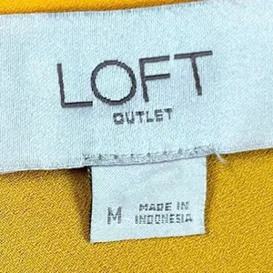 Ann Taylor LOFT Women's Yellow Long-Sleeve Blouse Medium thumbnail 7