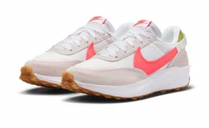 Nike Women's White & Coral Pink Swoosh Retro Runner thumbnail 1