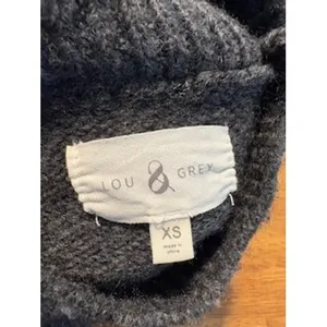 Lou & Grey Party Animal Mock Neck Sweater Gray XS Graphic Knit Pullover Fun‎ thumbnail 8