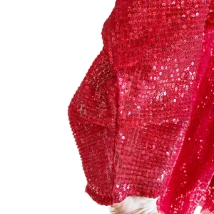 ASTR Devika Sequin Mini Dress Red Size Small Backless Colorful Party Holiday thumbnail 5