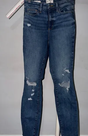 Universal Thread Dark Blue Distressed Skinny Jeans thumbnail 1
