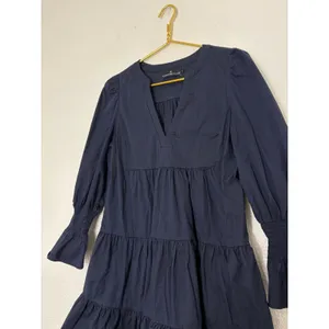 Tuckernuck Pomander Place Navy Cotton Poplin Kenzo Mini Dress Size Medium thumbnail 9