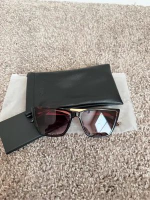 NIB QUAY Call The Shots Remixed Cat eye Sunglasses 43mm with brown lens thumbnail 5