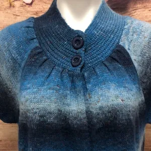 Dressbarn blue ombré short sleeve sweater thumbnail 2