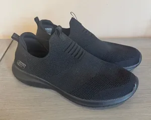 Skechers Ultra Flex First Womens 9.5 Shoes Black Slip On Sneakers Comfort‎ thumbnail 1