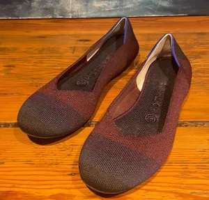 Rothy's The Flat Blackberry Captoe Ombre Striped Colorblock Pattern Size‎ 8 thumbnail 1