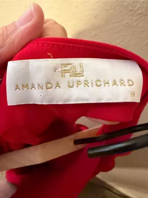 Amanda Uprichard Haven Halter Red Mini Dress Size Medium thumbnail 4