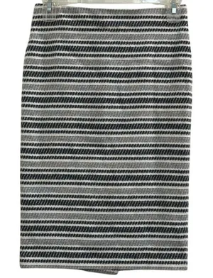 Ann Taylor Petite Navy & White Striped Textured Pencil Skirt 0P Coastal XSP PXS! thumbnail 1