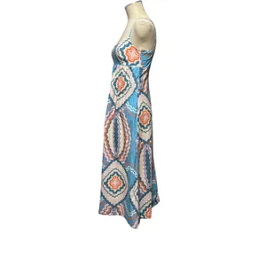 Never on Sunday Midi Sundress Blue Purple Orange Small thumbnail 2