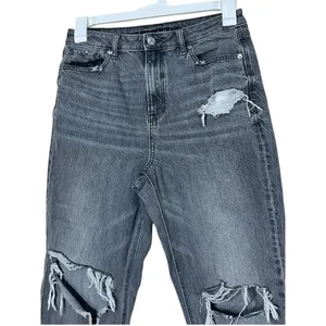 American Eagle Gray Distressed Mom Jeans Size‎ 10 short thumbnail 2