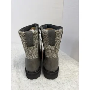 Muk Luks Womens Grey Mid-Calf Boots Knit Back Lug Sole Size 7 1000173-020‎ thumbnail 7