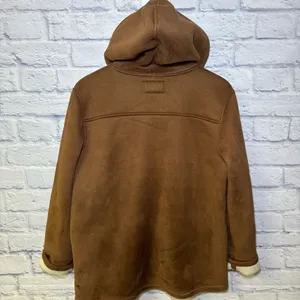 Lauren Ralph Lauren Dry Goods Jacket Sherpa Lined Hooded Coat Brown Women Large thumbnail 10