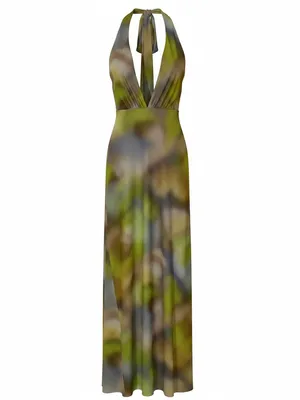 Zara Floral Print Halter Summer Dress S NWOT thumbnail 2