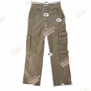 Abercrombie & Fitch High Rise Relaxed Cargo Utility Pants Tan Brown Size 26/2 thumbnail 7