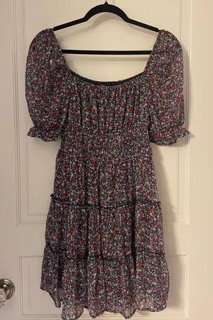 Trixxi Floral Dress Mini Puff Sleeve thumbnail 1