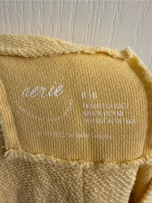 Aerie Butter Yellow Smiley® Total Optimist Down-To-Earth Crew Sweatshirt - M thumbnail 11