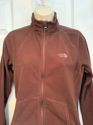 The North Face Fleece Jacket Womens Medium Brown Full Zip Lightweight CLS7 thumbnail 1
