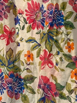 Easy Clothes silk blend sheer floral button up blouse size medium Pink thumbnail 6
