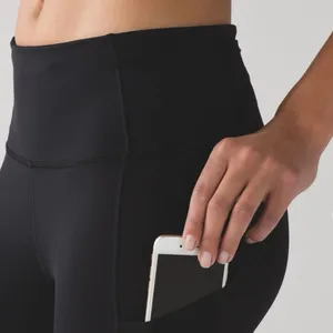 LULULEMON Athletica Fast And Free 7/8 Black Leggings Size 6 thumbnail 7