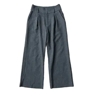 For Love & Lemons Turner Wide Leg Cropped Pants in Gray Size Small thumbnail 2