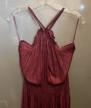 Fabrik Greta Smock Waist Halter Midi Dress M thumbnail 6