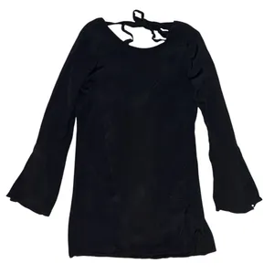 Lulu’s black back tie scoop back mini dress women’s size small thumbnail 1