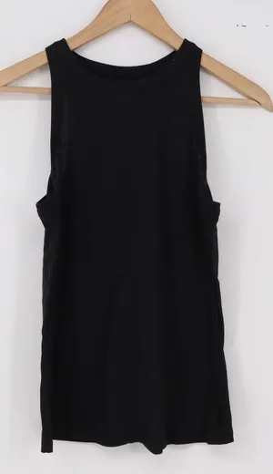 All in Motion Tank Top Womens L Racerback Black Ribbed Athletic Excellent thumbnail 1