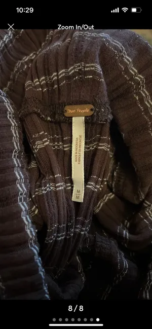 Free People brown snow bunny off the shoulder top M thumbnail 8