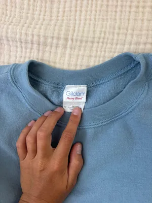 Soft Light Blue Crew Sweatshirt Size M thumbnail 4