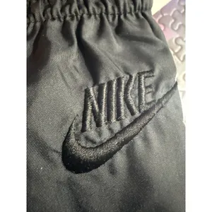 Vintage Nike Nylon Track Pants Womens Large Black Windbreaker Joggers F11102TSU‎ thumbnail 4