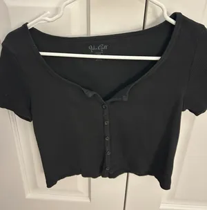 John Galt Black Button Tee thumbnail 1
