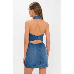 NEW Show Me Your MuMu Darien Dress Denim Mini size XS thumbnail 4