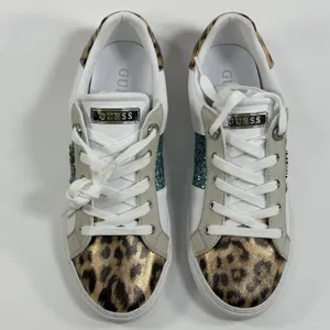 GUESS Size-11M Loven 3 Low Profile Sneaker White Ocean Leopard thumbnail 9
