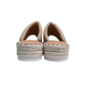 Gianni Bini Womens 7 Evert Leather Platform Slide Sandals in Light Tan thumbnail 5