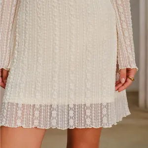 Rihoas Apricot Lace Bell Sleeve Mini Dress thumbnail 2
