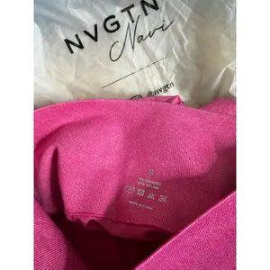 NVGTN Seamless High Waisted Leggings Womens Small Pink Workout Pants New thumbnail 5