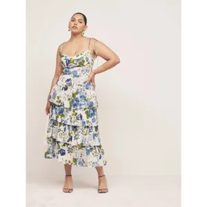 Reformation Kesia Tiered Midi Dress Lucca Floral thumbnail 2