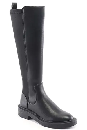 NWT Kenneth Cole Reaction “Anabelle” Women’s Black Calf Tall Riding Boots Sz 5 thumbnail 1