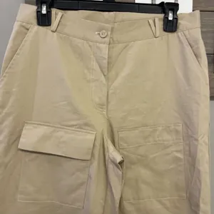 Princess Polly Women’s Beige Cepora Cargo Wide Leg Pants With Pockets- size 4 thumbnail 2
