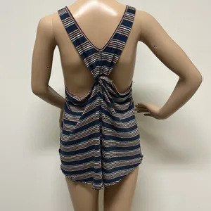 We The Free Best Night Twist Racerback Navy Striped Tank Top Size S thumbnail 5