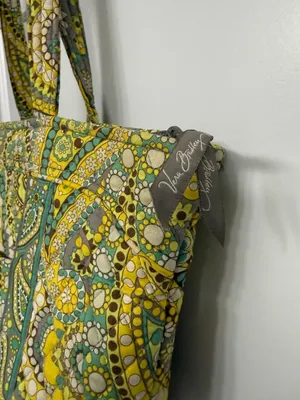 Vera Bradley Miller Bag Lemon Parfait Large Quilted Travel Tote Retired thumbnail 5