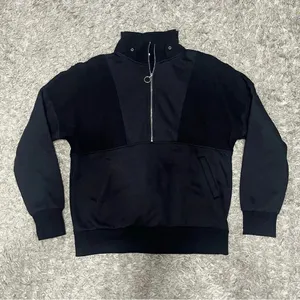 Amazon YKR Black Oversized Sweatshirt Half Zip Hoodie Fleece Pullover | Size S thumbnail 3