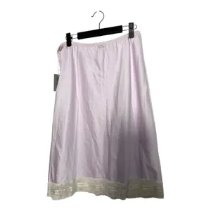 Christian Dior Vintage Lavender Purple Lace Trim Midi Slip Skirt Size Medium NEW thumbnail 3