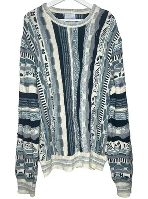 Cotton On COOGI Inspired 3D Textured Patterned Sweater Size Large thumbnail 1